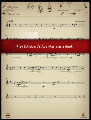Play Schubert - Ave Maria - Duo avec accompagnement piano screenshot 2
