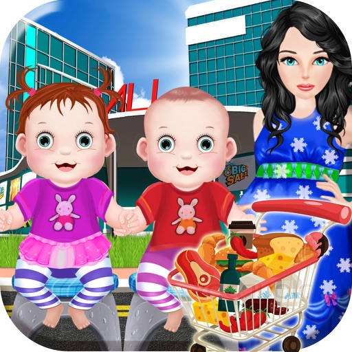 Mommy Shopping for Twins makeover games iOS App