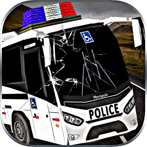 Police Bus Driving Icon