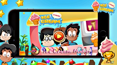 ICE CREAM MAKER - KIDS COOKING GAMES FREE 1.2 IOS GAME GIẢI TRÍ ICE CREAM MAKER - KIDS COOKING GAMES FREE 1.2 IOS