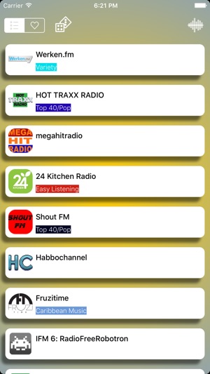 Radio - De app geeft toegang tot alle ra