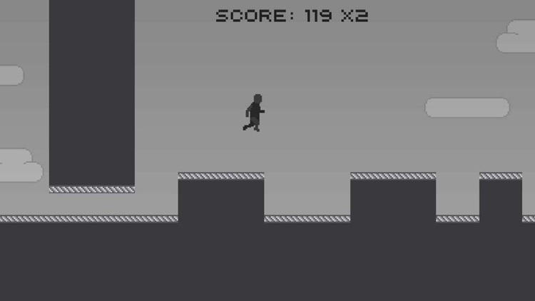 Pixel Alien Escape Shadow Runner:Black nd White screenshot-3