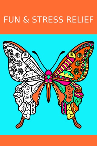 Butterfly Coloring Book for Adults: Free Adult Coloring Art Therapy Pages - Anxiety Stress Relief Balance Relaxation Games screenshot 4