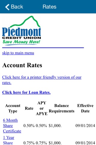 Piedmont Credit Union screenshot 4