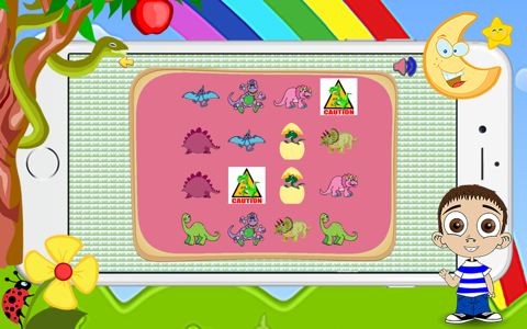 Learning Dinosaur Match and Matching Cards Puzzles Games for Toddlers or Little Kids Games
