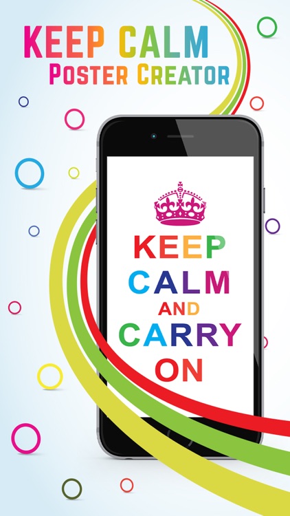 Keep Calm And Carry On Wallpapers & Posters Creator with Funny Icons & Logos