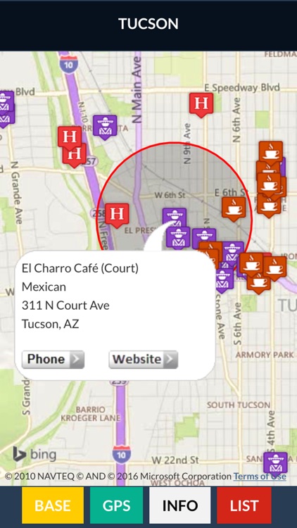 Tucson Restaurant and Dining Map screenshot-4