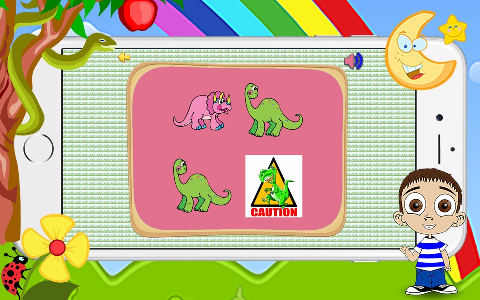 Learning Dinosaur Match and Matching Cards Puzzles Games for Toddlers or Little Kids screenshot 2