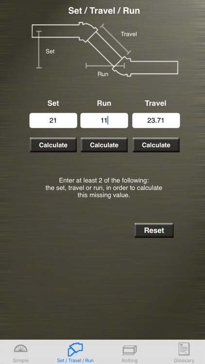 Pipe Offset Calculator