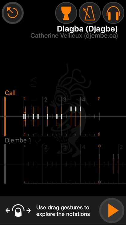 Piti Piti Pa - Traditional African Drum Rhythms, Notations and Partitions for Djembe Pro and Masters