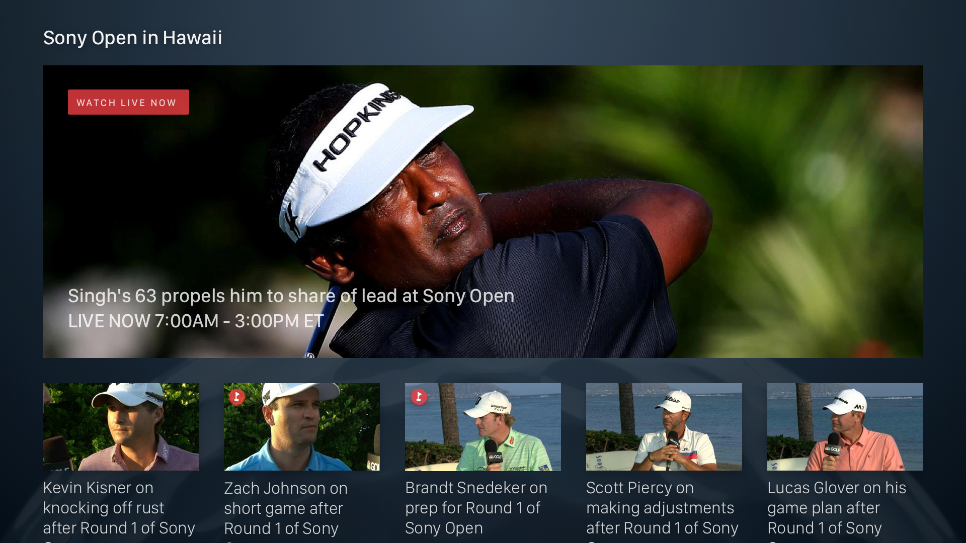 is pga tour live app free