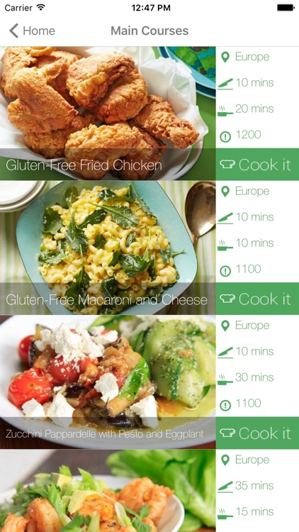Gluten Free Recipes - Organised Recipes by Entry, Main Course and Deserts screenshot-1