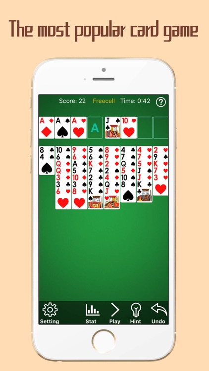 FreeCell Solitaire - Snap Cards to 4 Merged Up Stack