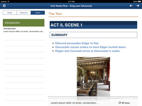 King Lear York Notes Advanced for iPad screenshot 4