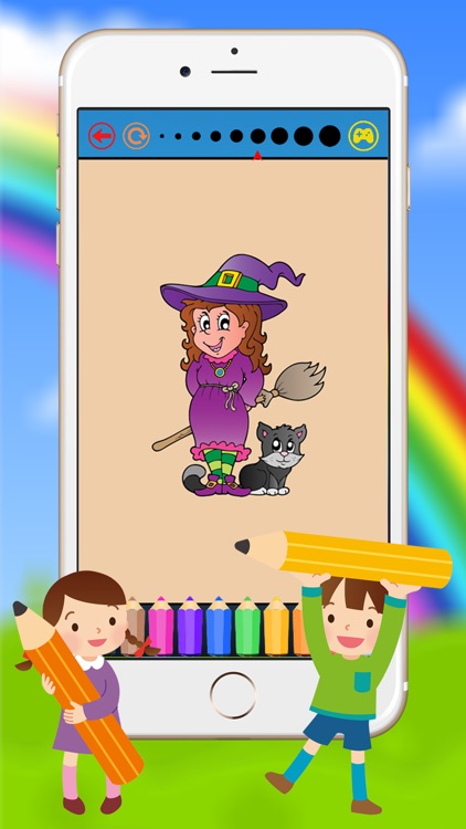 Halloween & Witch Coloring Book - Drawing Ghost for kids screenshot-4