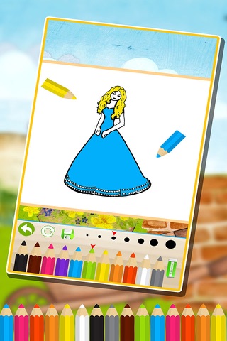 Princess Coloring Book - Printable Coloring Pages with Finger Painting screenshot 3