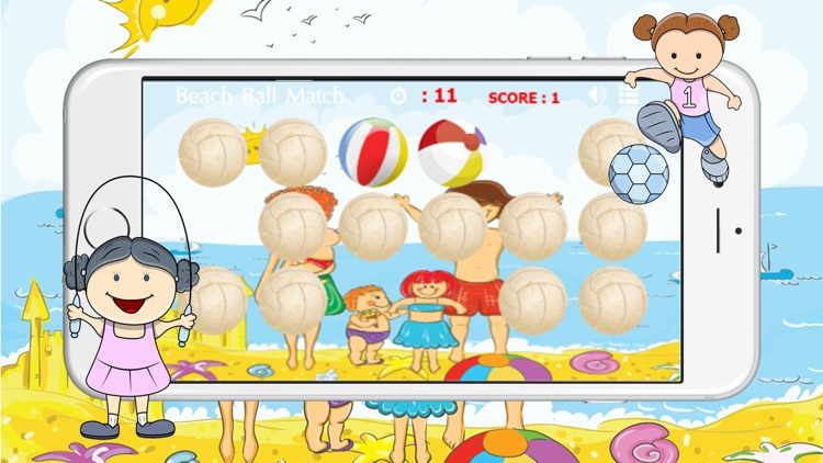 Beach ball match for good training kids