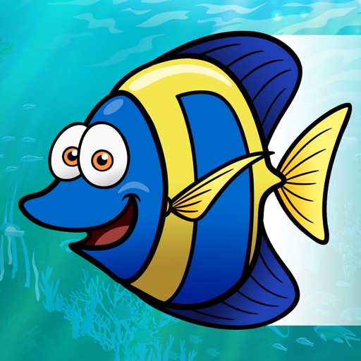 Jumpy Yellow Stripe Fish Adventure - FREE - 3D Swim & Splash Coral Reef Race