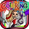 Coloring Book Moxie Girlz : Painting Pictures on Fashion Dolls Cartoon Pro Edition for Girls
