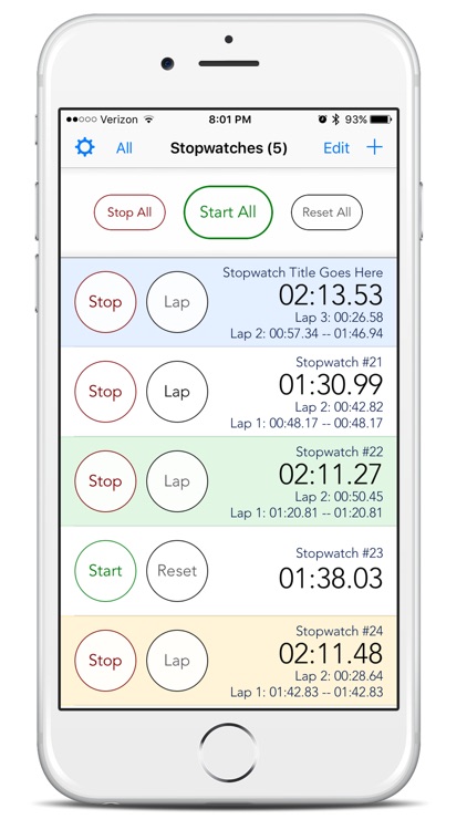 M Stopwatch - Multiple Stopwatches App