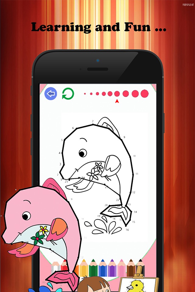 Dot to Dot Coloring Book Brain Learning  - Free Games For Kids screenshot 3
