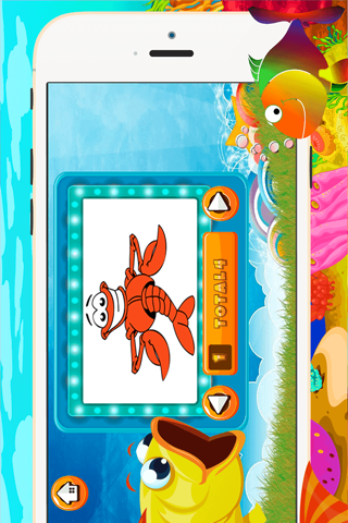 Sea Animal Coloring Book - All In 1 Deep Sea Draw Paint And Color Pages Games For Kids screenshot 2