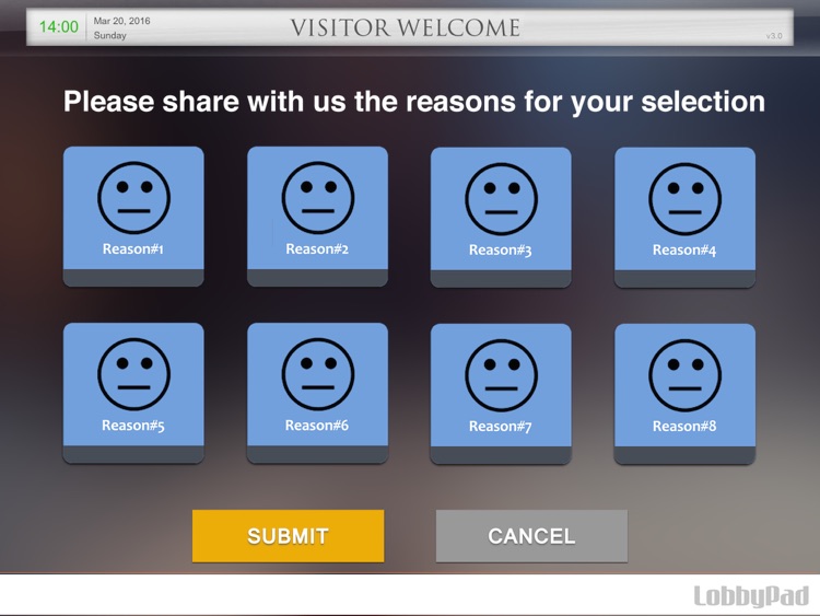 LobbyPad - Smiley Face Customer Feedback