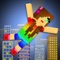 8 Bit Super Girl City swing Adventure - 3D Pixel games
