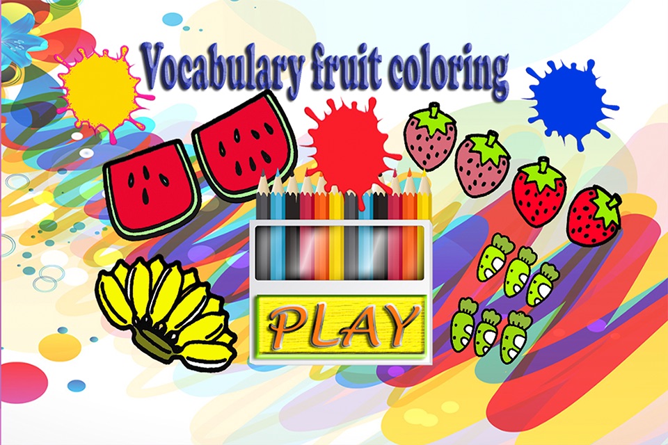 Vocabulary fruit Coloring Book screenshot 2