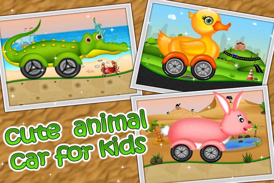 Kidzee - Animal Cars Racing Game for Kids screenshot 2