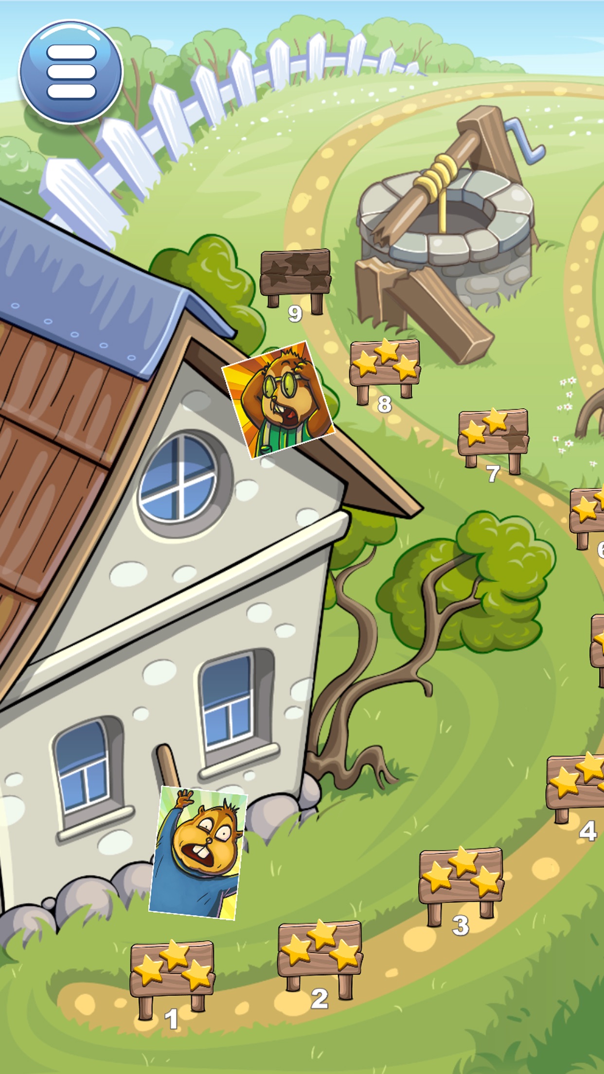 Screenshot do app Chipmunks' Trouble — engraçada quebra-cabeças