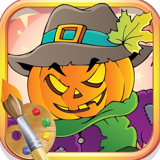 Halloween Coloring Page : Magic Witch Mania Princess Castle iOS App