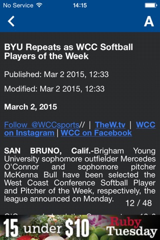 WCC Sports screenshot 4