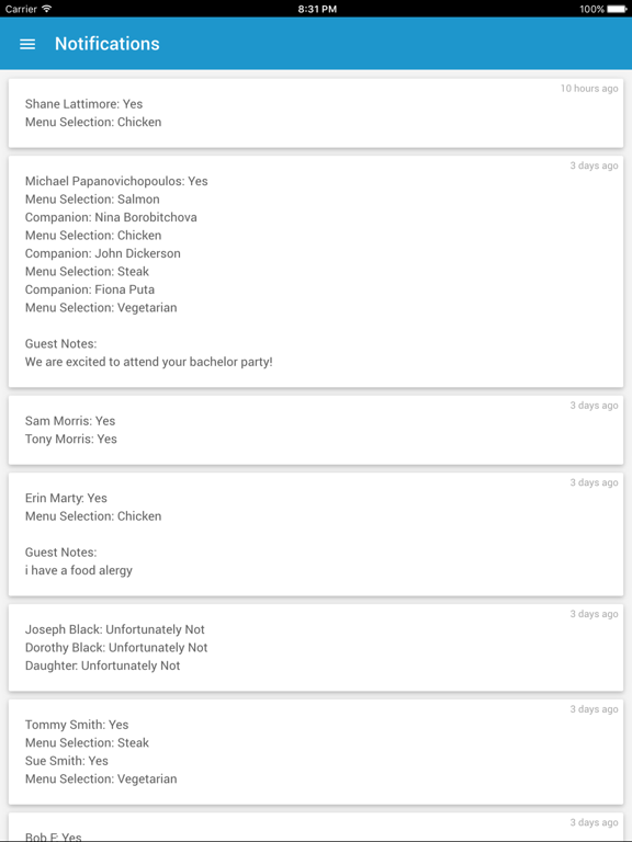 Screenshot #5 pour AnRSVP Notifications