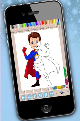 Super heroes coloring pages paint heroes drawings - Premium screenshot 3