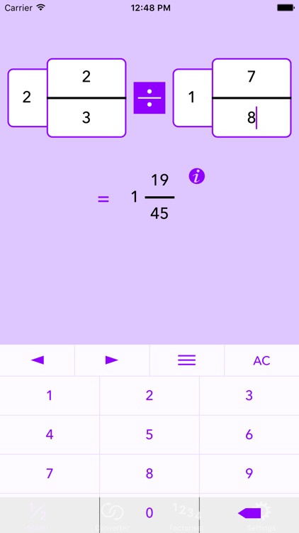 Fraction Help — Solver + Working
