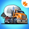 Trucks and Vehicles Jigsaw Puzzles : logic game for toddlers, preschool kids and little boy