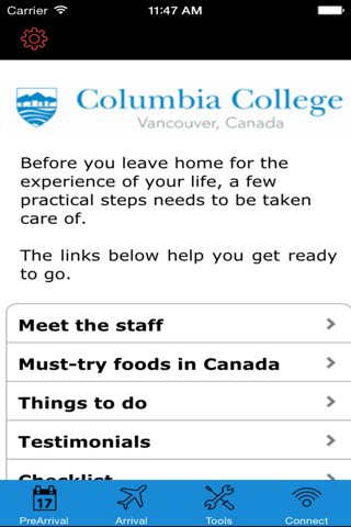Columbia College Arrival screenshot 4