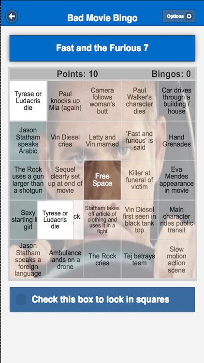 Bad Movie Bingo