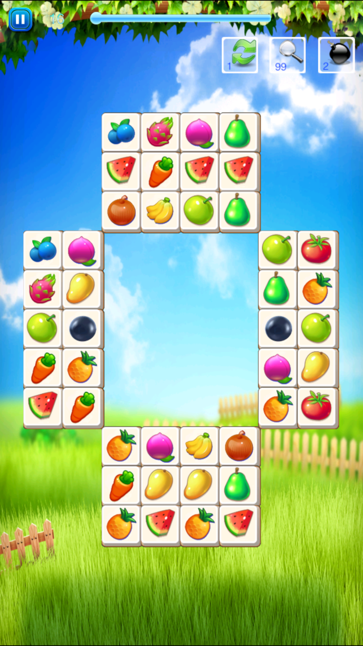 水果连连看 - 水果&蔬菜快乐消除单机小游戏 screenshot 2