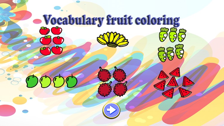 Vocabulary fruit Coloring Book