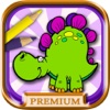 Kids paint and color animals dinosaurs coloring book - Premium
