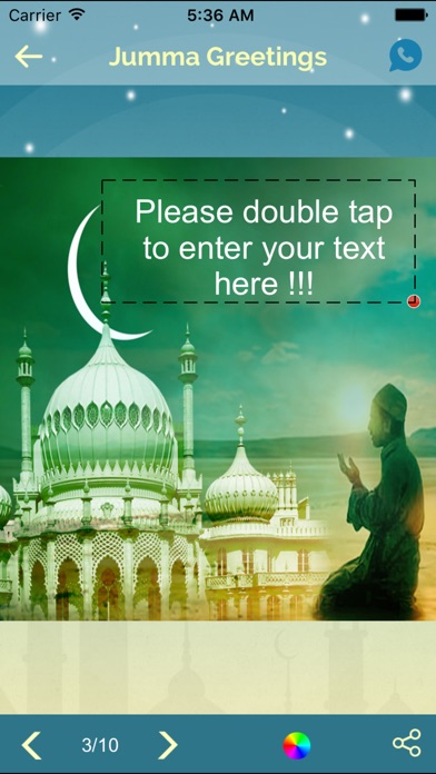 Add Text - Create Jumma Mubarak Emojis Greetings app 