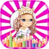 Little Princess Coloring Book - Finger Painting Game for Kids