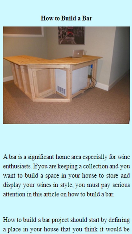 How To Build A Bar.