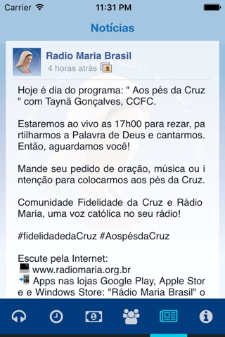 Rádio Maria Brasil screenshot 2