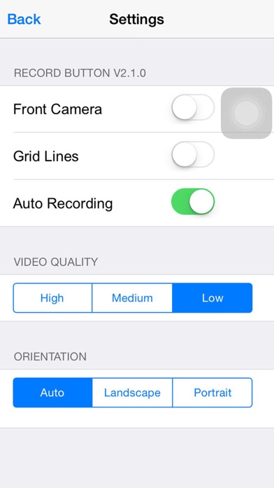 Record Button+: One Touch Video Capture Screenshot 3