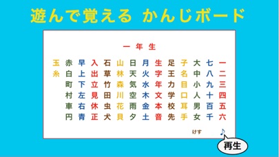 漢字ボード 1年生 しゃべる漢字表 Free Iphoneアプリ アプすけ