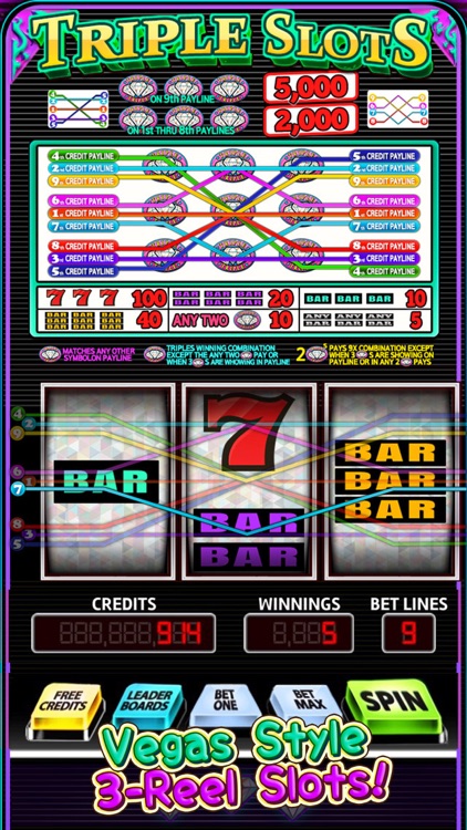 Triple Slots 9 Paylines - FREE Classic Diamond Slot Machine