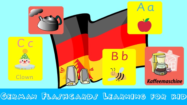 german flashcards -phonics reading educational games for kids